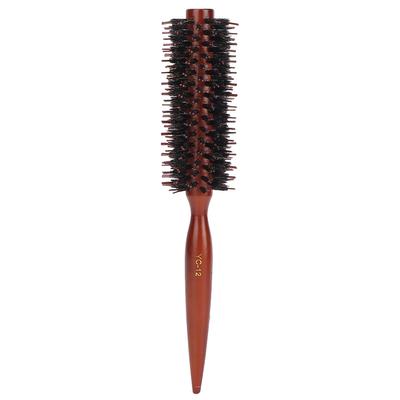 Round Styling Hair Brush Salon Use Curling Roller Hairbrush with Pointed Tail HandleInclined Lines
