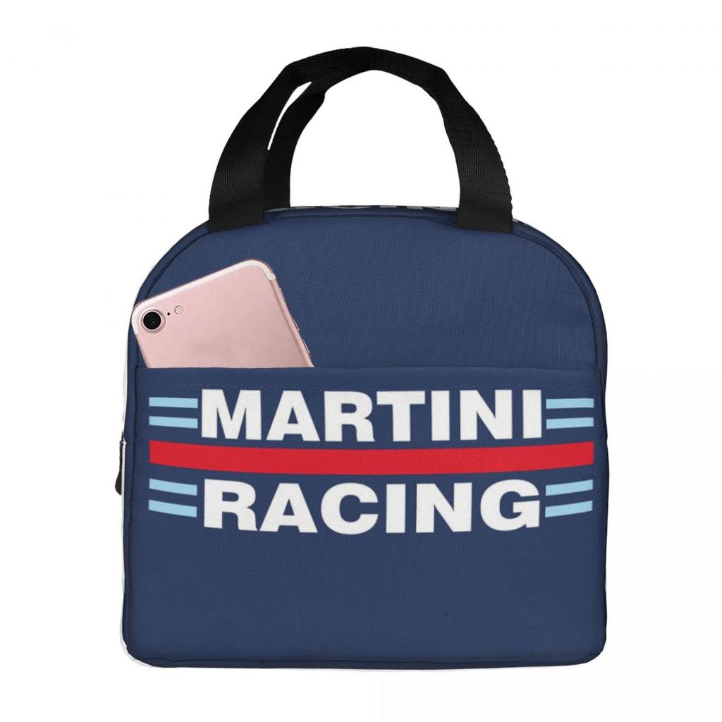 Martinis Race Sportscar Motor Racing Insulated Lunch Bag for Women Kids Portable Food Boxes Thermal Lunch Box Tote