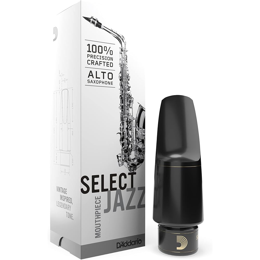 D Addario WoodWinds Select Jazz Alto Saxophone Mouthpiece MJS-D6M Authentic Product