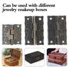 20/1Sets Antique Bronze Hinges Vintage Cupboard Cabinet Fitting with Screws Jewelry Boxes Wooden Case Hinge Furniture Hardware