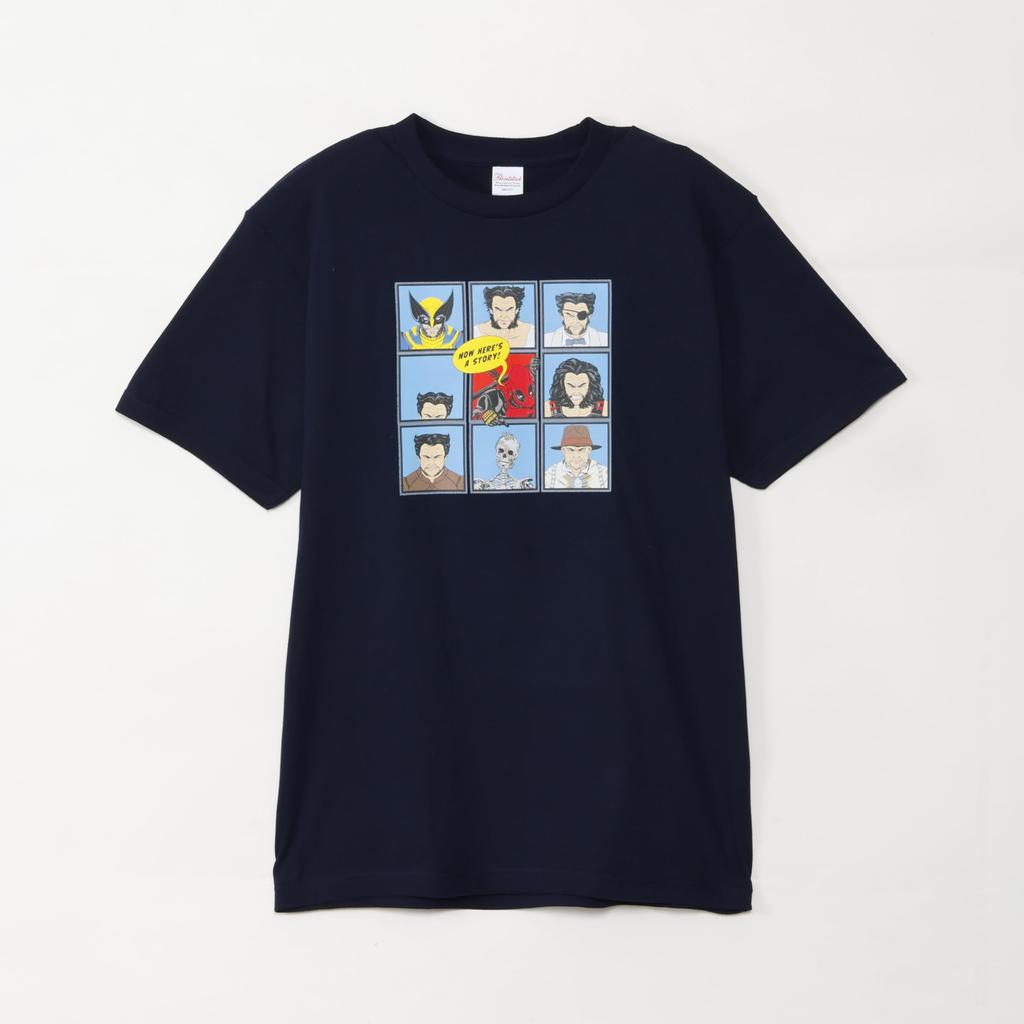 Small Planet Marvel T-Shirt, Deadpool & Wolverine, Large, Navy