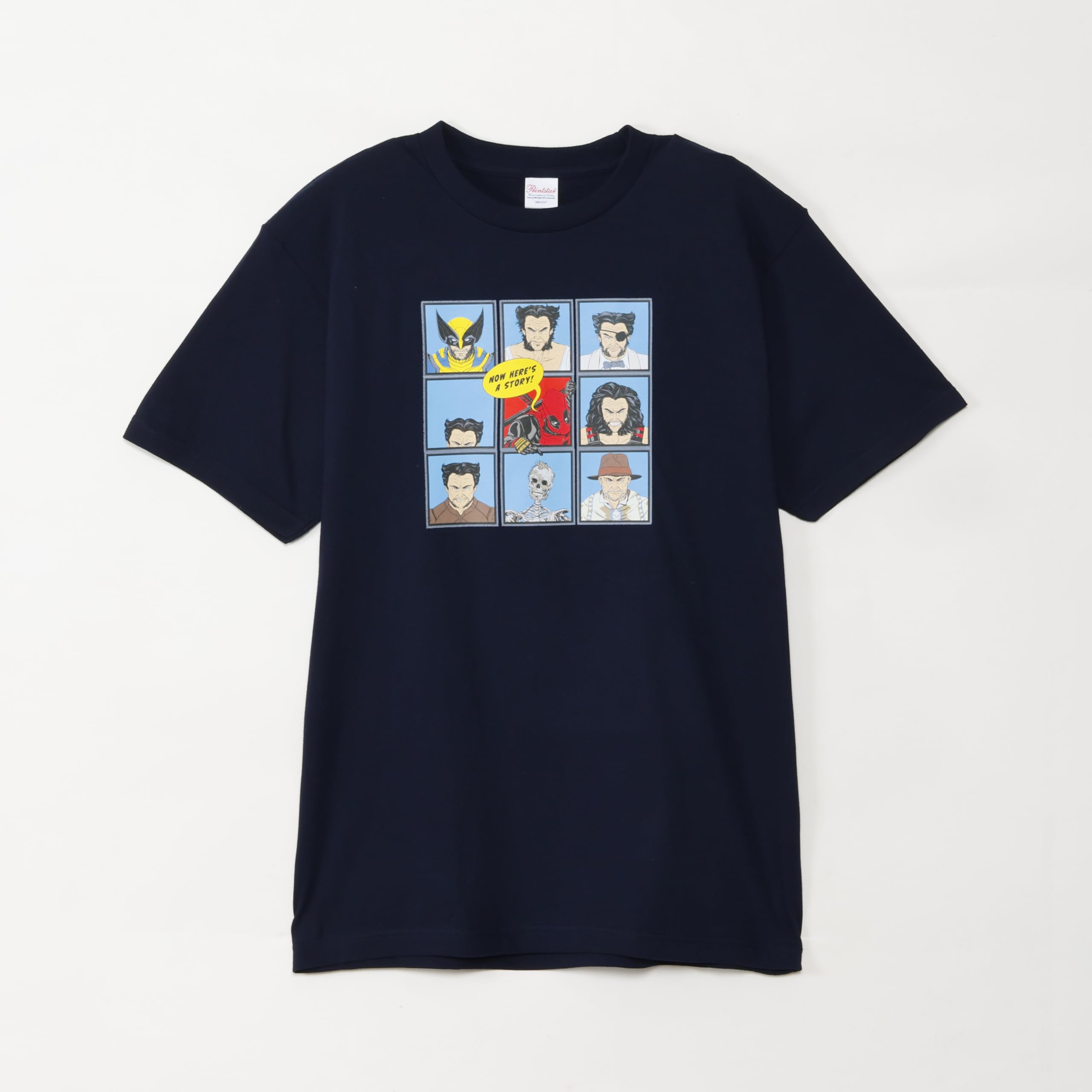 

Small Planet Marvel Deadpool Navy T-Shirt, & Wolverine, Large,