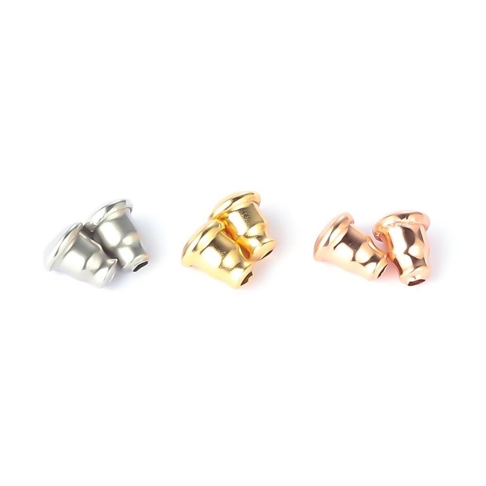 Semitree 50 Stück Edelstahl Gold Kugel Ohrring-Verschlüsse Ohrstecker-Stöpsel DIY Ohrring-Zubehör Handgemachte Bastelarbeiten Schmuckherstellung