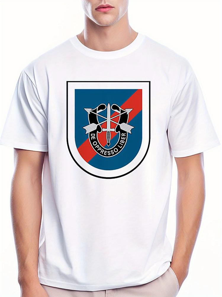 Vintage 20th Special Forces NG Pattern 100 Cotton Summer Short Sleeve Oneck Casual Printed Tshirt
