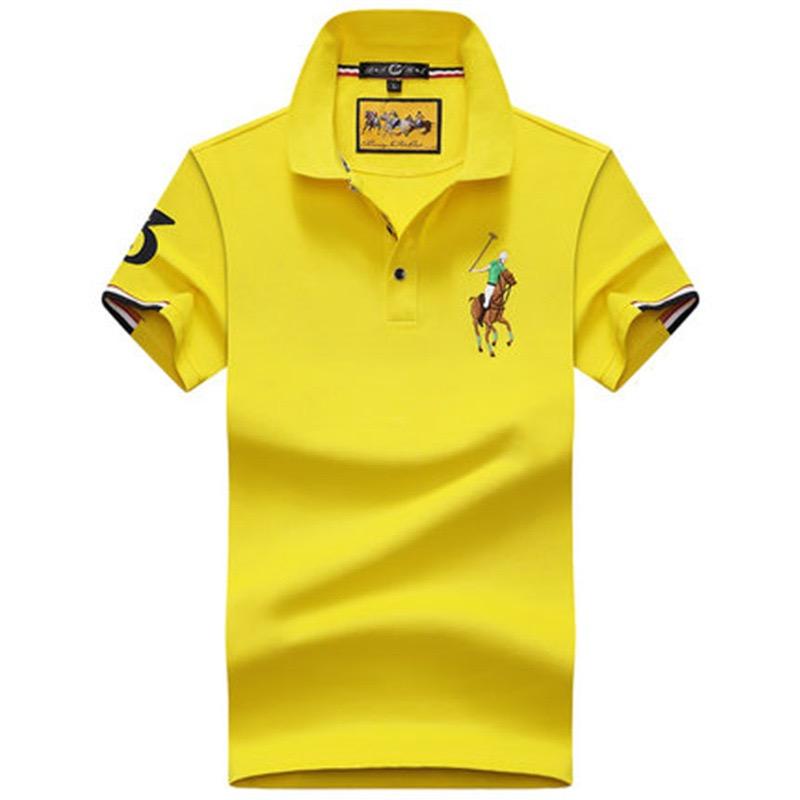 

Мужская рубашка поло TrendHub Удобная Свободная Высококачественная Деловая Рабочая с Коротким Рукавом 6XL жёлтый