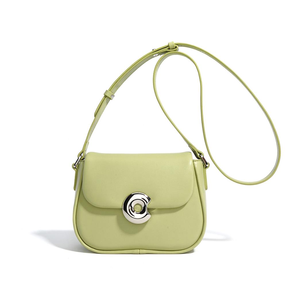 Genuine leather saddle women's bag, niche high-quality single shoulder women's bag, versatile mobile phe crossbody bag