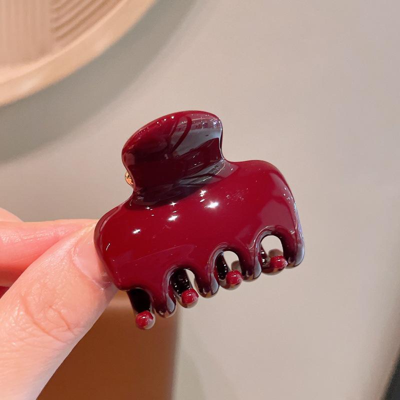 Glossy Small Claw Clip for Women with Fine Hair—Elegant High-End Shark Clip Hair Accessory