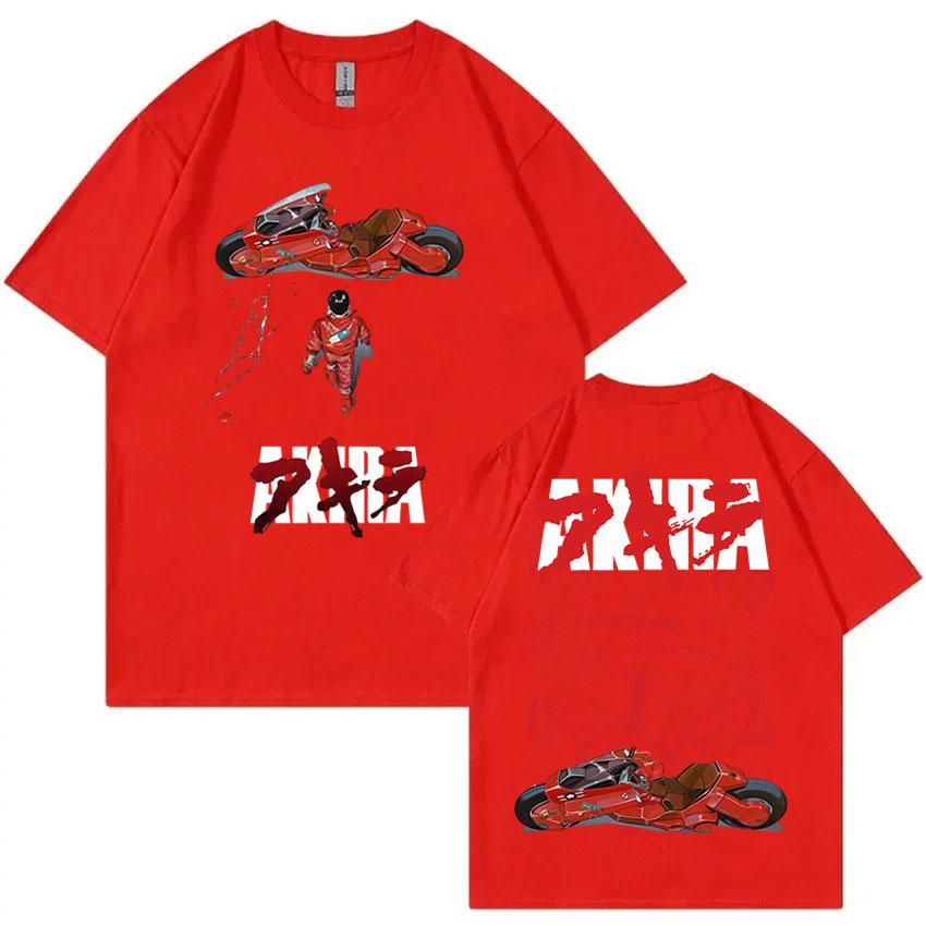 Japanese Scifi Cartoon Movie Anime Shotaro Kaneda Pattern Tshirt Mens and Womens Hiphop Retro Oversized Tshirt
