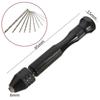 10Pcs Twist Drills Rotary Tools Mini Micro Aluminum Hand Manual Hole Opener and Keyless Chuck.