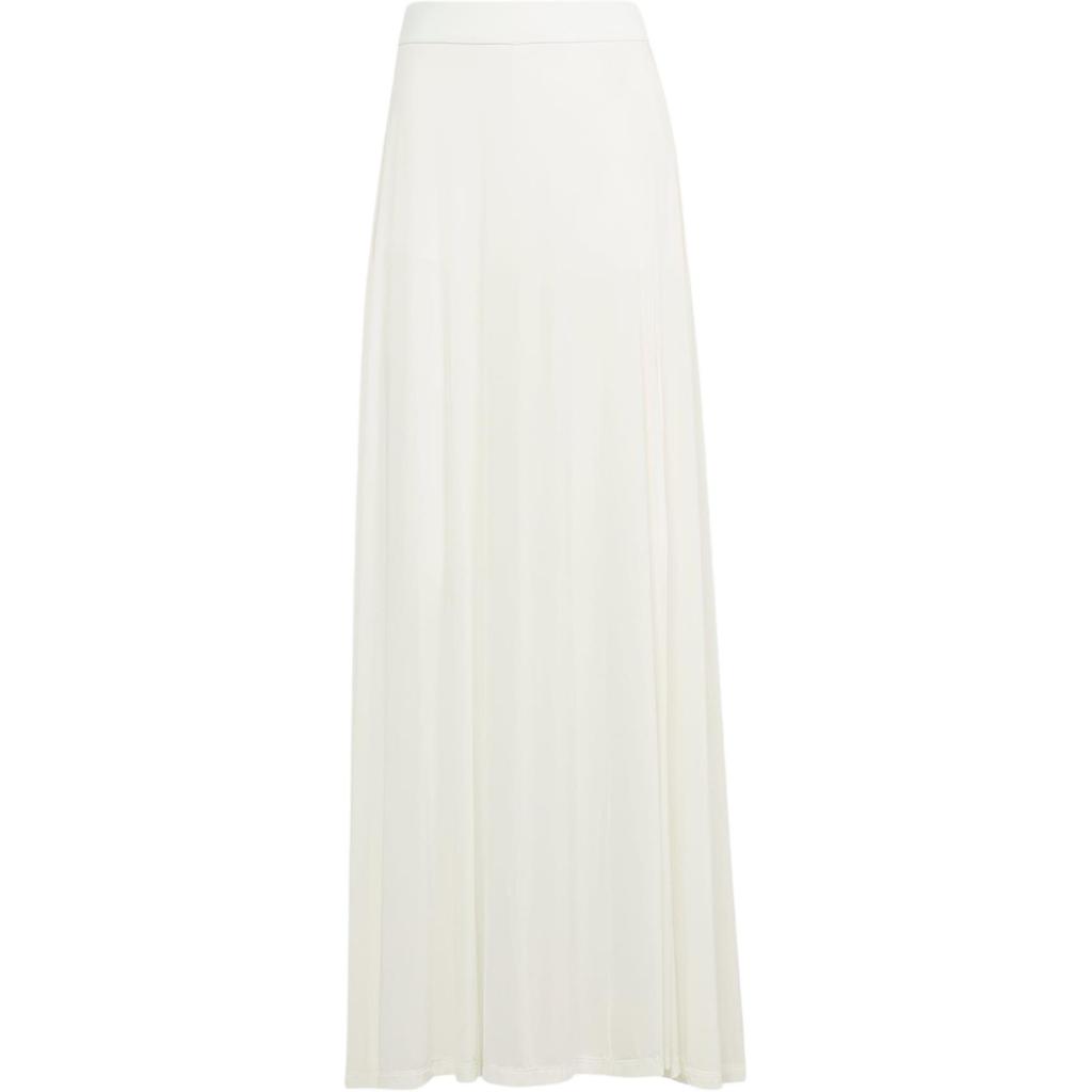 Adidas Originals Premium Flowy Maxi Skirt With Built-In Shorts Semi-Transparent Side Slit Sports Casual Long Skirt Women Skirts Han-Jade-White IN4278