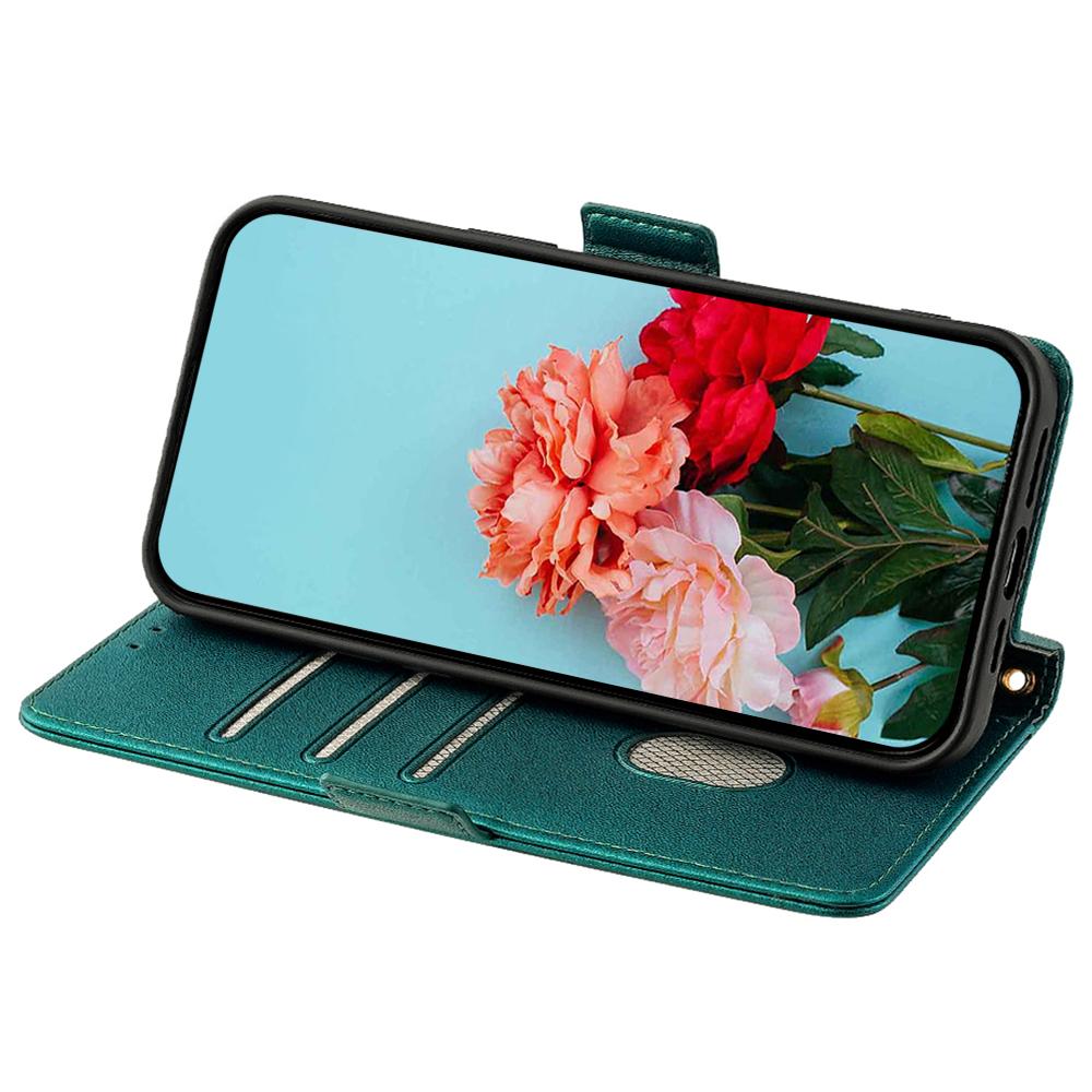 For Motorola Edge 40 Neo 5G Wallet Case RFID Blocking PU Leather Phone Cover with Straps