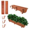 KADAX Balcony Box Flower Pot Planter Handles Saucer Balcony Railing