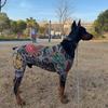 Fashion S-9XL Dog Tattoo Clothes Doberman Pinscher Elastic Pet Tattoo Shirt Anti-mosquito Soft Cat Tattoo Vest Four Seasons