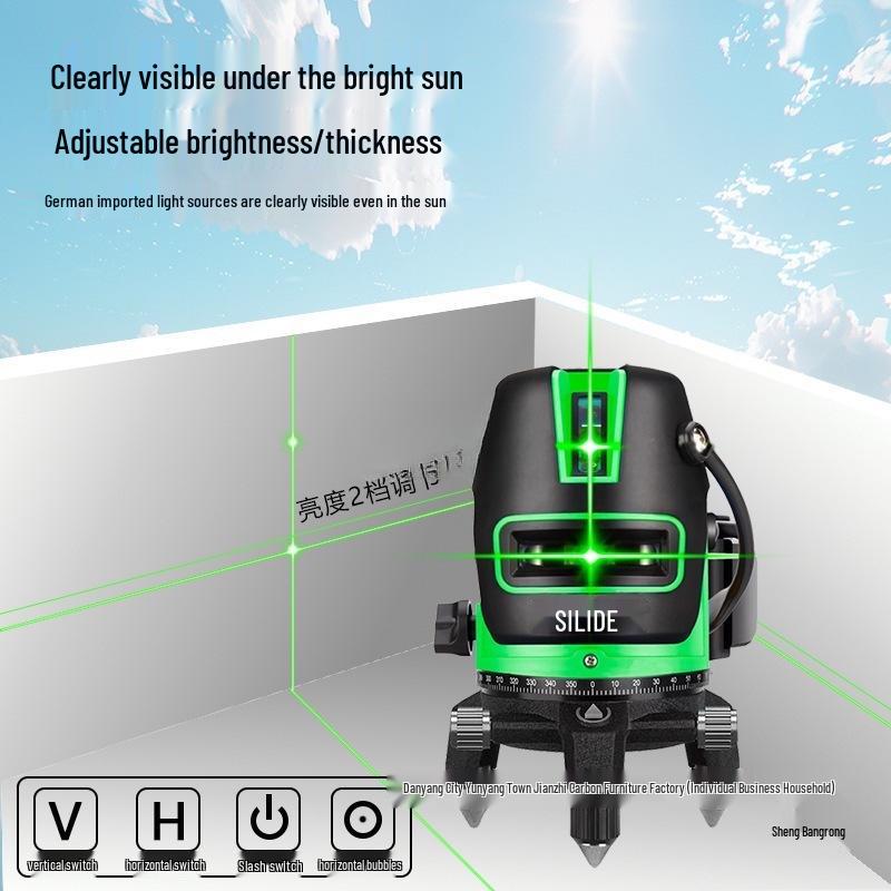 Outdoor High-Precision Green Laser Level with Infrared and Automatic 2-Line/5-Line Drawing