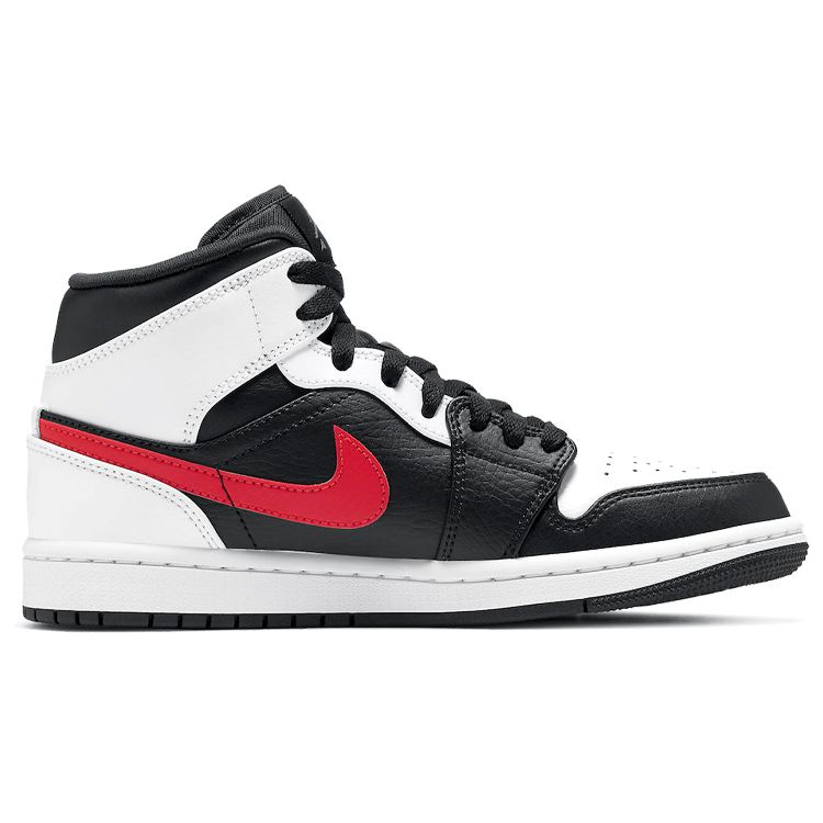Air Jordan 1 Mid Chile Red Unisex-Sneakers Weiß Schwarz 554724-075