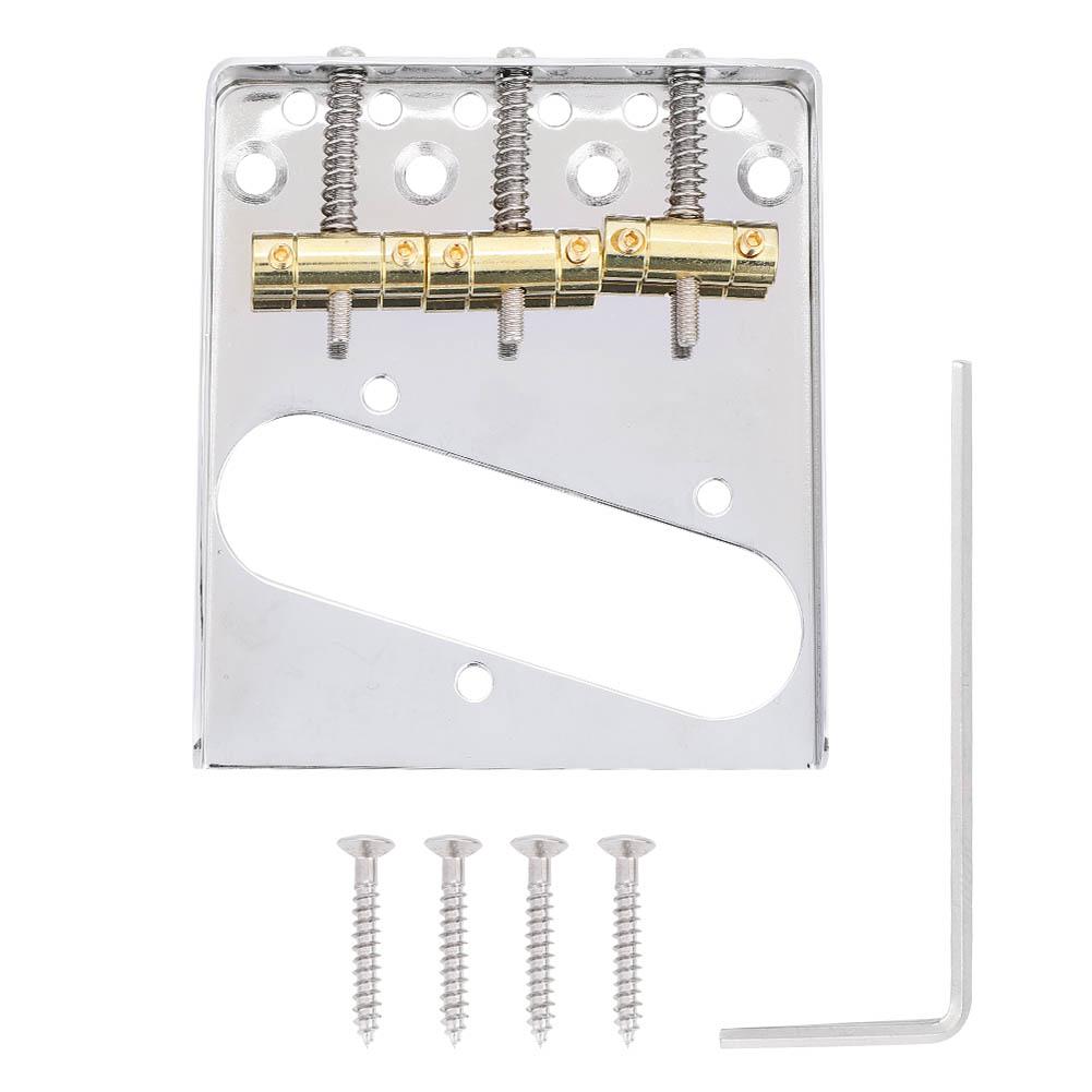 Musical 54mm 3‑Saddle 6‑String Bridge for TL Style Guitar Repair Parts