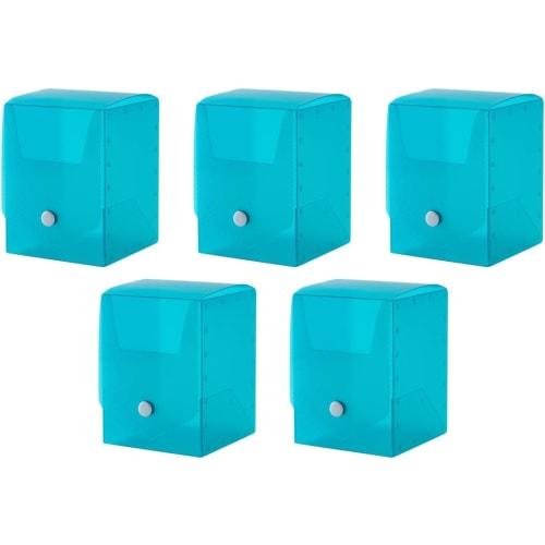 

[.co.jp Exclusive] Answer Trading Card Deck Case, Soft Type (Turquoise, Set of 5)