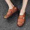 38-46 Summer Men's Large Casual Sandals Breathable Leather Sandals Beach Shoes