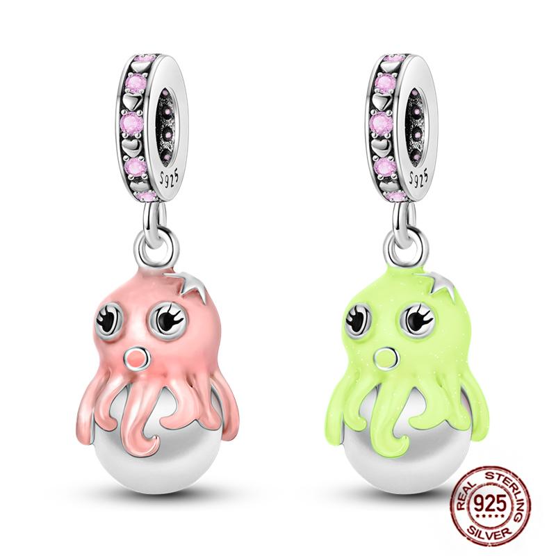 Ocean World Series Original Charms Copper Sea Turtle Octopus Dolphin Seahorse Beads Fits Bracelet Diy Jewelry Gift