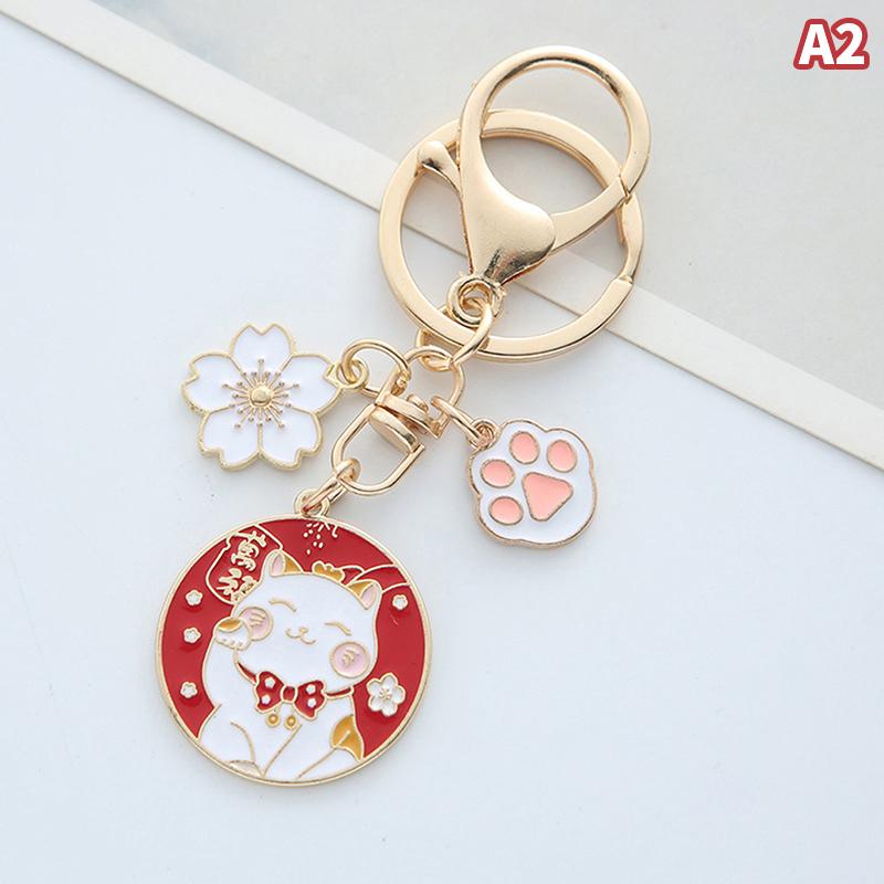 

Милый брелок Кот Удачи Манэки-нэко Кот Домашний питомец Лапа Сакура Оригинальный брелок