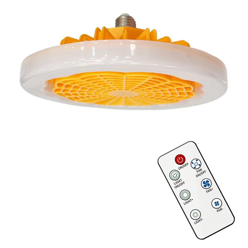 E27 LED Ceiling Fan Light 30W Remote Control Dimmable Integrated Lamp Removable Illumination(Clear stock,first-come,first-served,while supplies last)