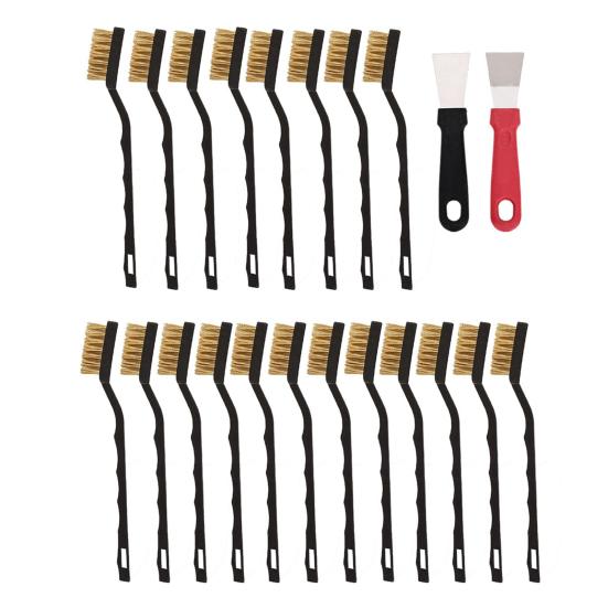 

Набор из 22 шт./набор Щетка проволочная Эргономичная ручка Щетка из нержавеющей стали Удаление ржавчины Очистка Металлические детали Очистка Инструмент A