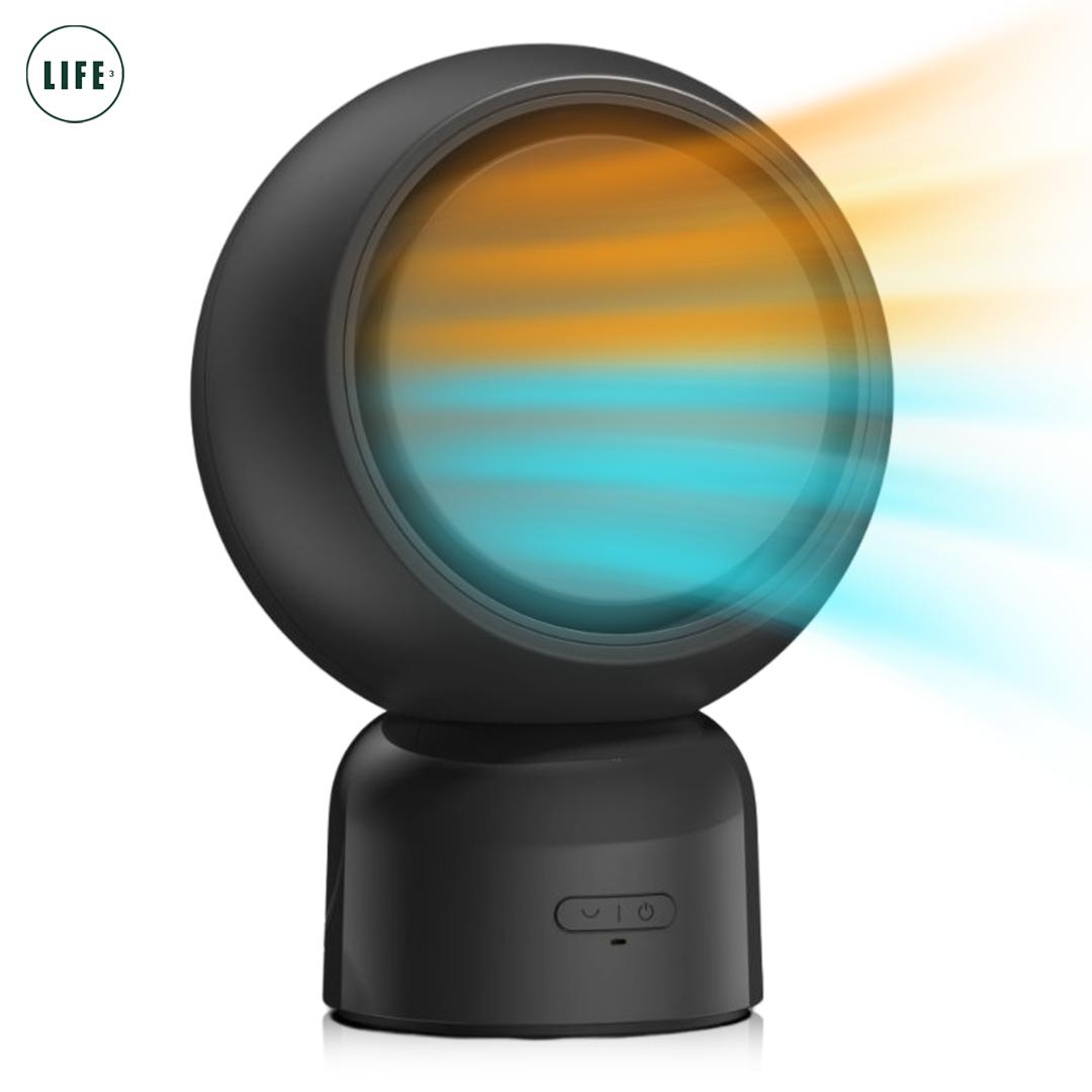 

Бытовой умный нагревательный вентилятор 3Life с низким уровнем шума, холодный и теплый умный обогреватель двойного назначения с постоянной температурой для спальни, домашнего офиса чёрный