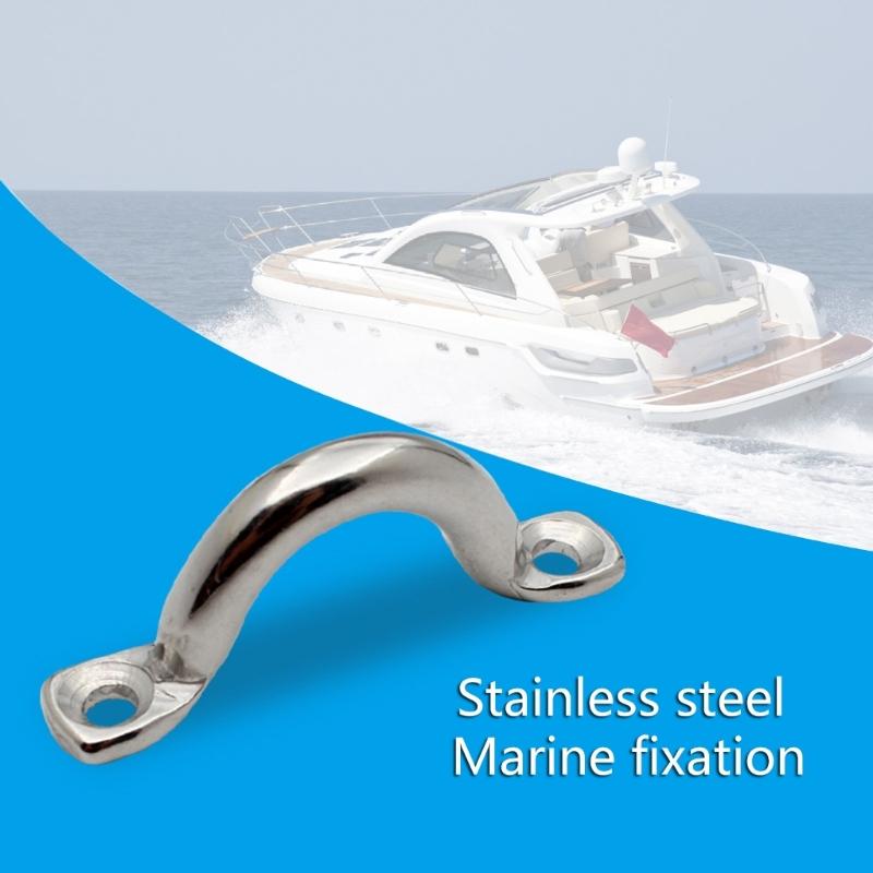 8pcs/10pcs Marine Boat Top Pad Eye Tie Down Anchors Point Tie Down Kayak Deck Loop with Screws Stainless Steel Eye Strap