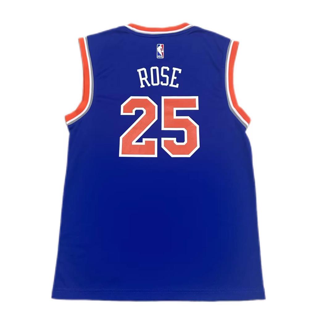 Adidas X NBA Collaboration Knicks Team Rose Logo Fashion Loose Fit 25 Print Sleeveless Basketball Jersey Unisex Jersey Blue 7818A-3KB-AEB3257
