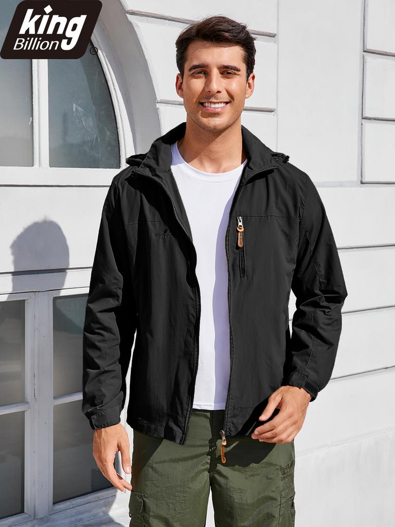 Men's Spring Autumn Thin Hooded Jacket Outdoor Windbreaker Men Climbing Streetwear Casual Coats