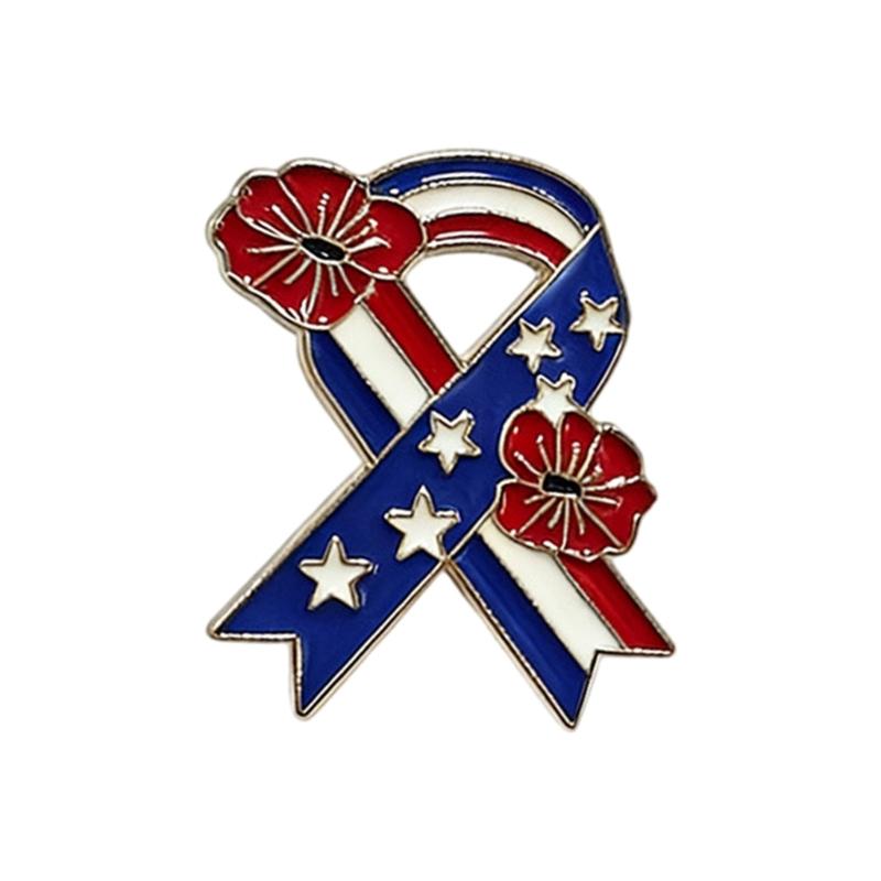 Alloy Patriotic Brooch American Independence Day Theme Badge Pin for Commemorative Occasions and Gatherings