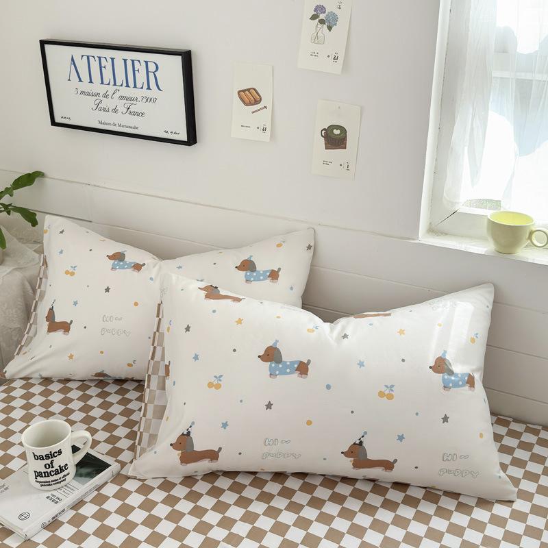 Pillowcase Ins Simple Style Pillowcase Dormitory Bedding 48*74cm Household Skin-friendly Pillowcase