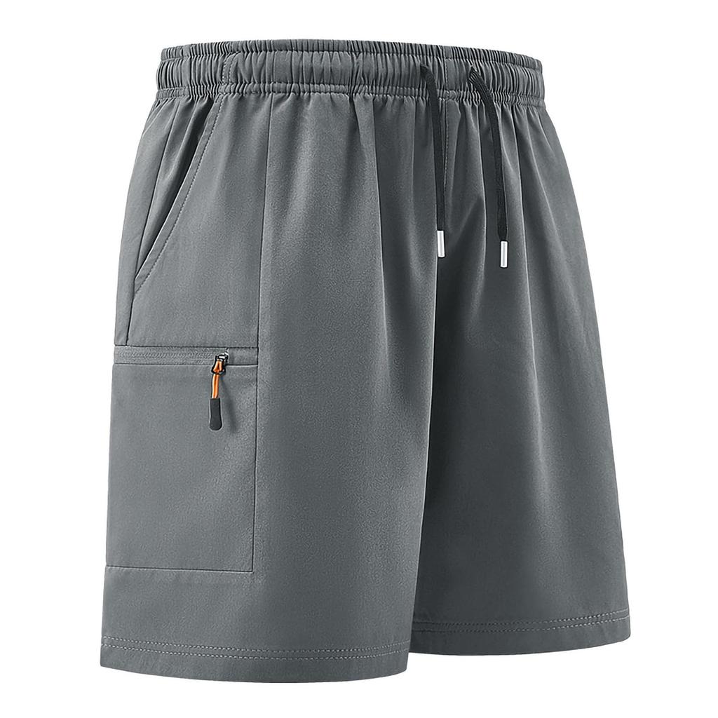 Men's Quick-Dry Casual Cargo Multi-Pocket Beach Shorts, Outdoor Vacation 5-Inch Shorts