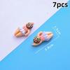 7/14pcs Cute Bikini Girl Mini Resin Figurines Swimming Figure DIY Crafts Phone Case Decoration Scrapbooking Desktop Decor