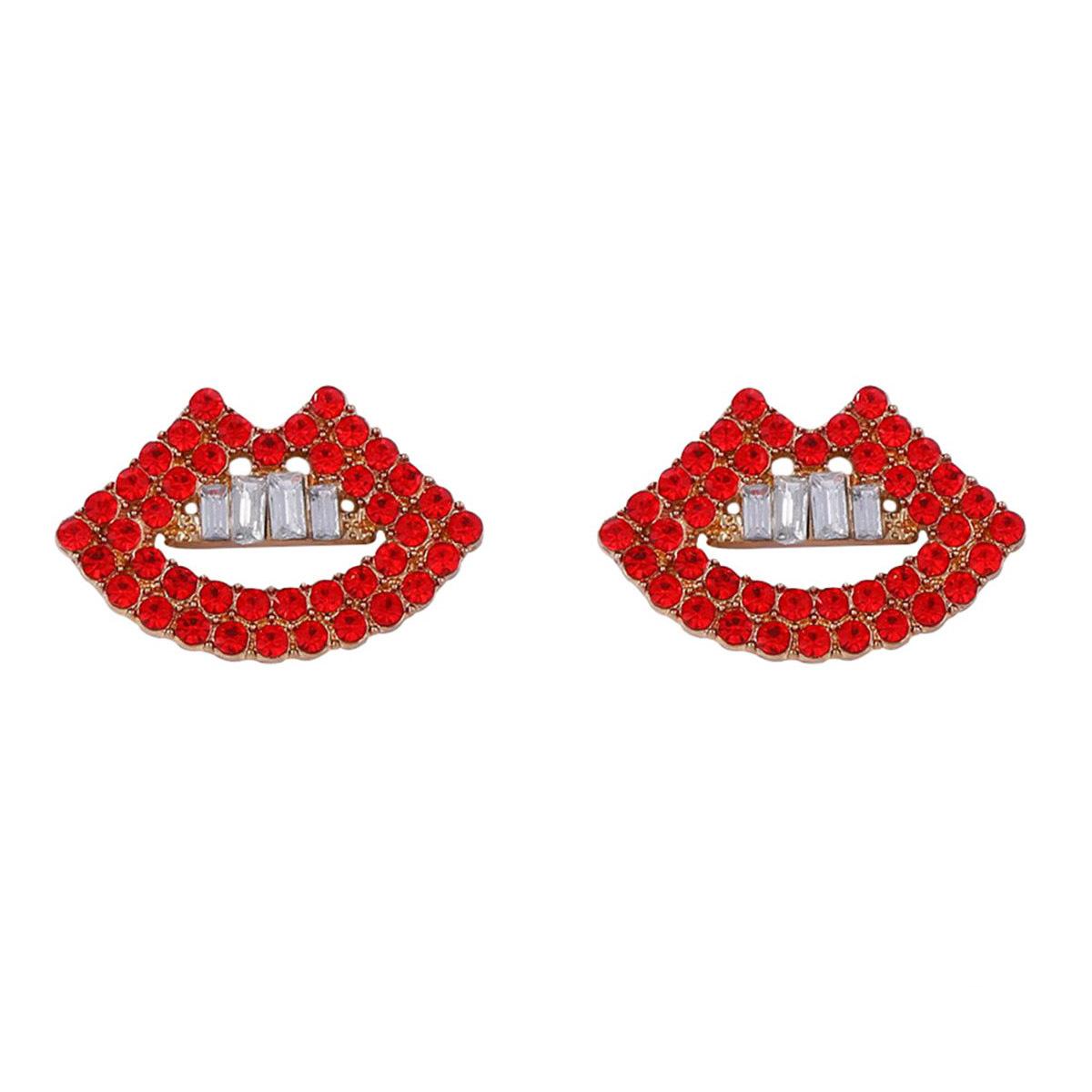 

Креативные, индивидуалистичные, трендовые, нишевое чувство дизайна, инкрустированные бриллиантами элементы, губы, серьги-пусеты, преувеличенные и универсальные женские аксессуары