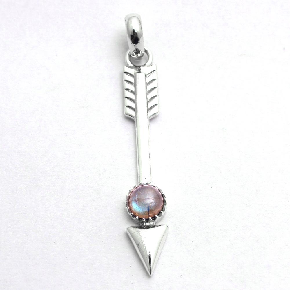 Reiki Pendant, Crystal Healing Pendant, Gemstone Jewelry, Gifts For Her, Silver Pendant, Handmade Jewelry, Arrow Pendant