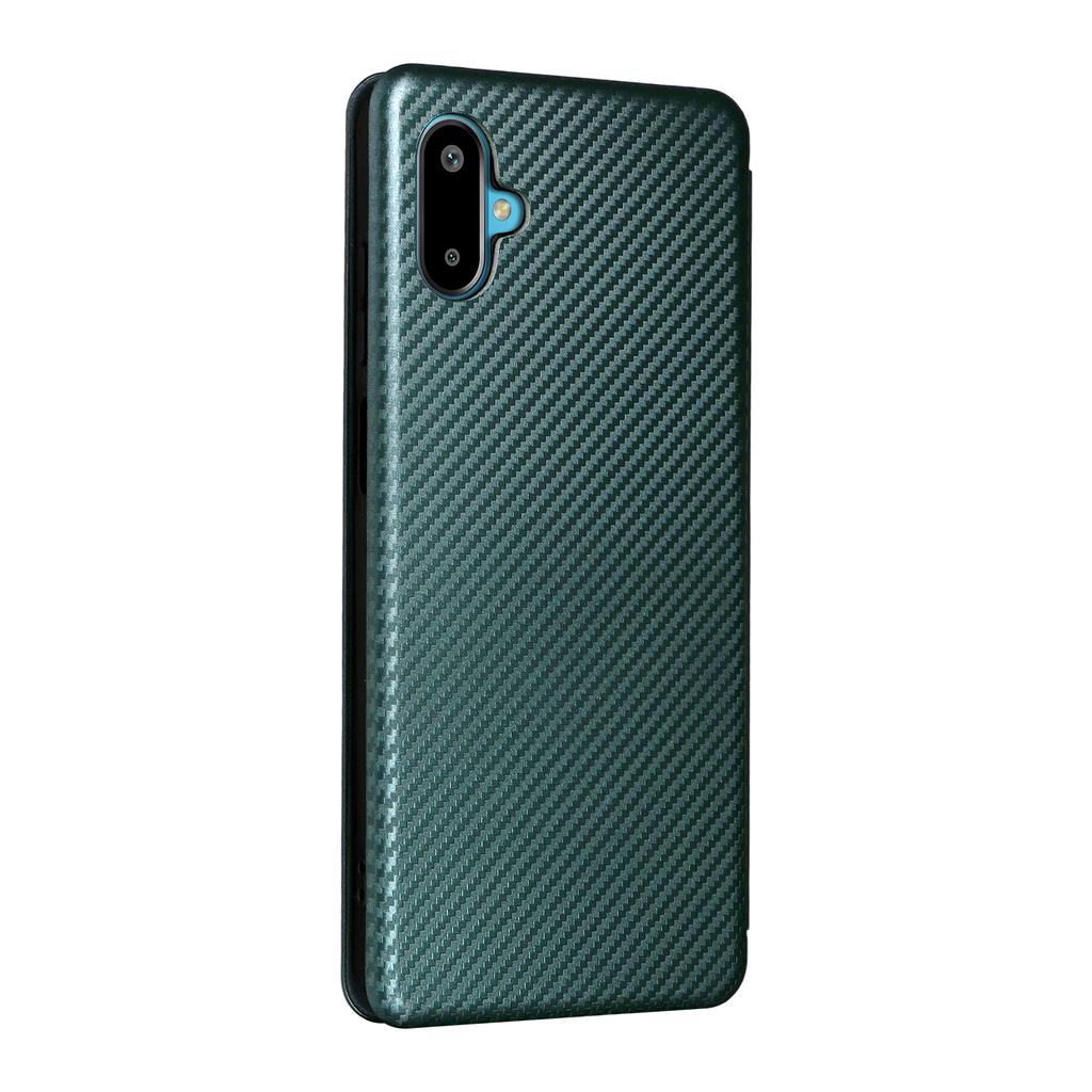 For Samsung Galaxy F06 5G/M06 5G Case Carbon Fiber Texture Drop-Proof PU Leather Phone Cover