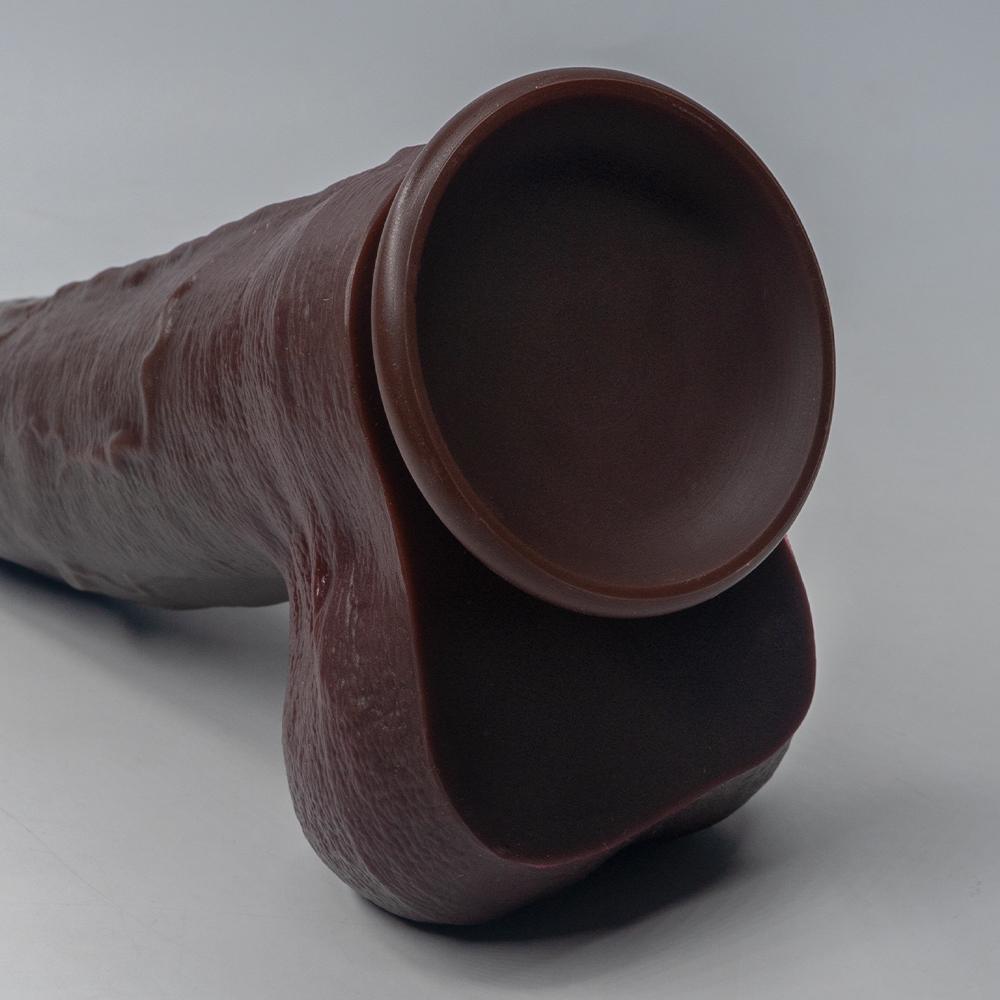 UltraReal Black Super realistické dildo dvojité tekuté silikonové, hyperrealistické, extra silné a dlouhé, ženský masturbátor pro hluboké potěšení, hračka pro dospělé pro ženy