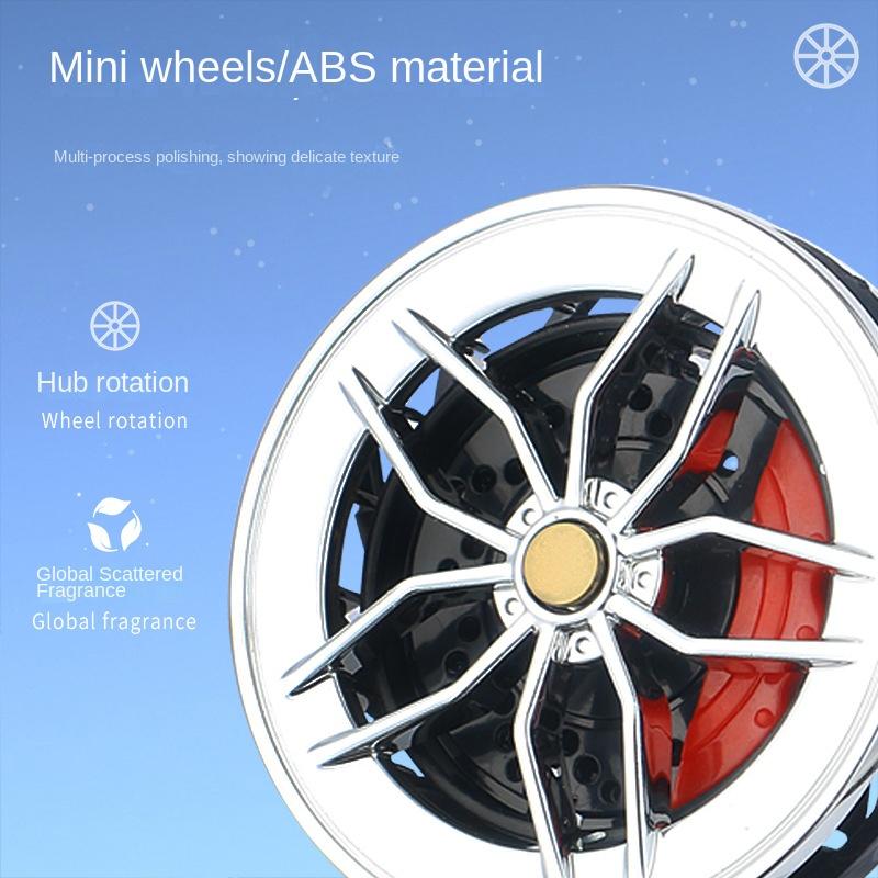 New car air outlet clip car mounted rotating wheel hub aromatherapy perfume seat air conditioning accessories wheel accessories