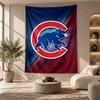 Decorative Tapestry,Chicago Cubs Printed Wall Art, Lightweight Wall Hanging For Bedroom Background