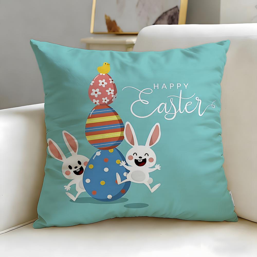 Holiday Easter Cushion Cover Soft & Easy-Wash Pillow Case – Versatile For Couch, Bed, Travel And Office