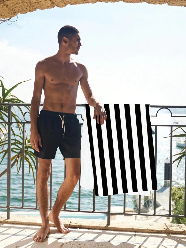 1pc Style Blue Mandalay Pattern Beach Towel,Ultra-Fine Fiber Beach Blanket,Highly Absorbent Bath Towel,Suitable For Summer