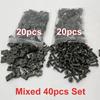 60/20Pcs Car Metal Screw Fastener U-Type Clips Anti-rust Clamp Fastener Bumper Fender Trim Panel Fastener Board Clip Accessories