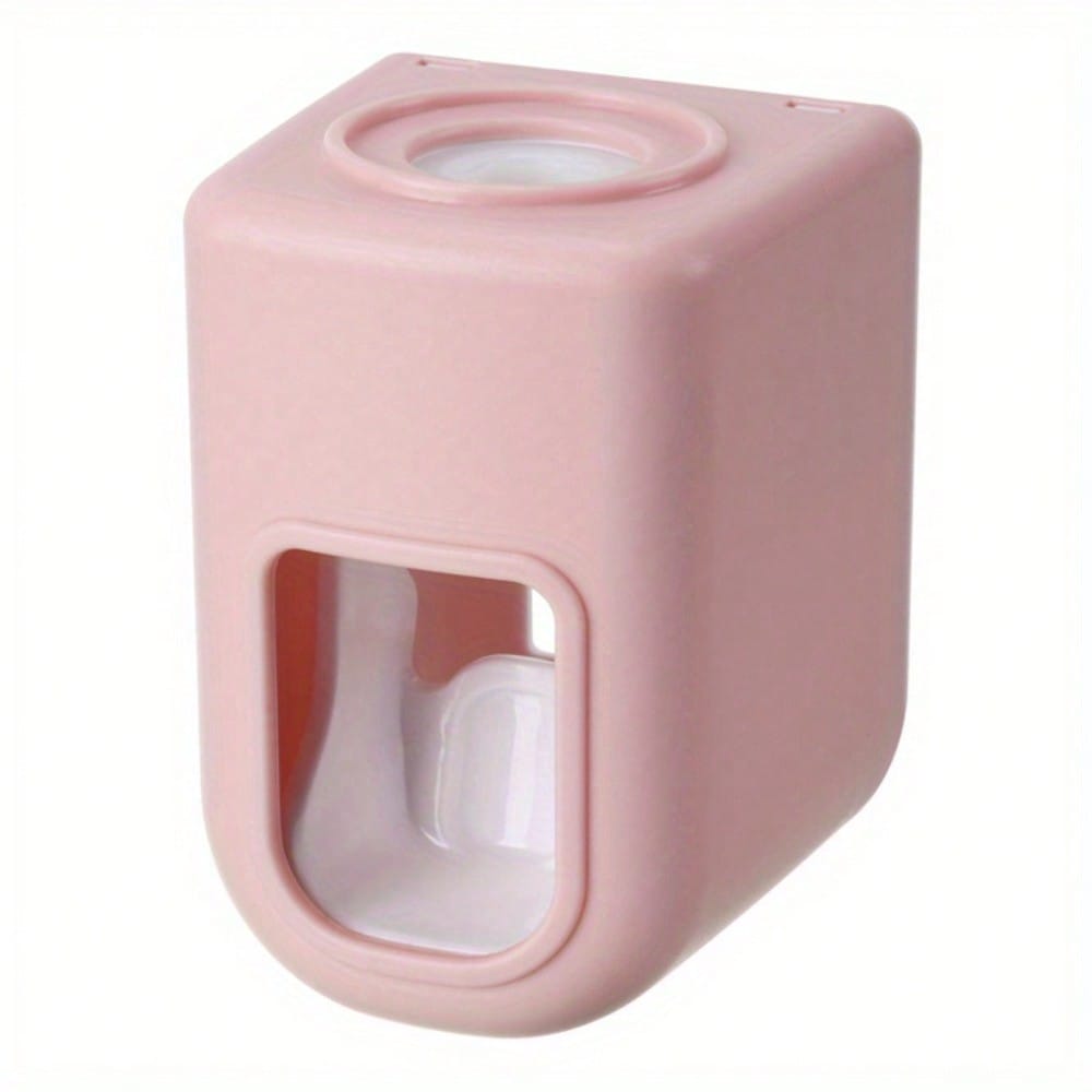

1pc Automatic Toothpaste Dispenser, Suitable for Bathroom Use, Wall-Mounted Without Drilling, Offers Precise Squeezing розовый