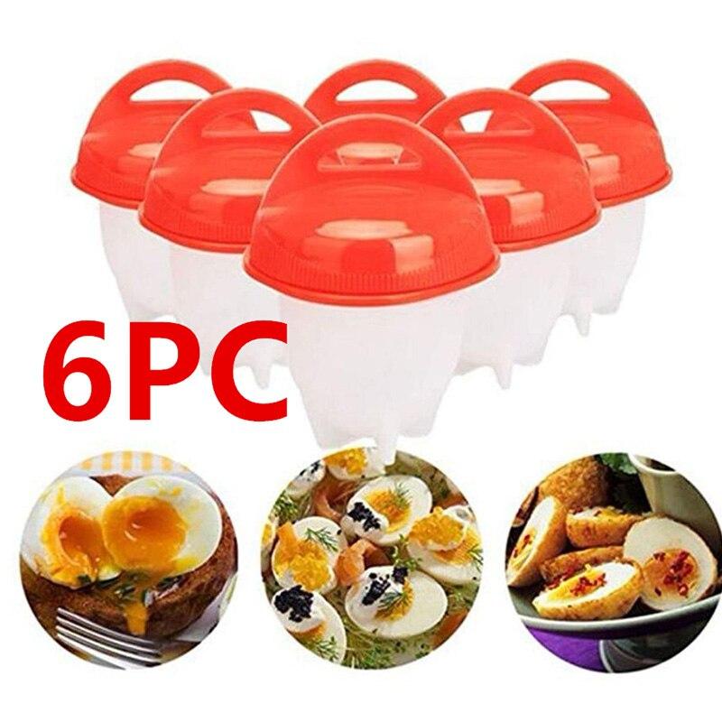 Buy 6PC Set Egg Poachers Cooker Silicone NonStick Egg Boiler Cookers