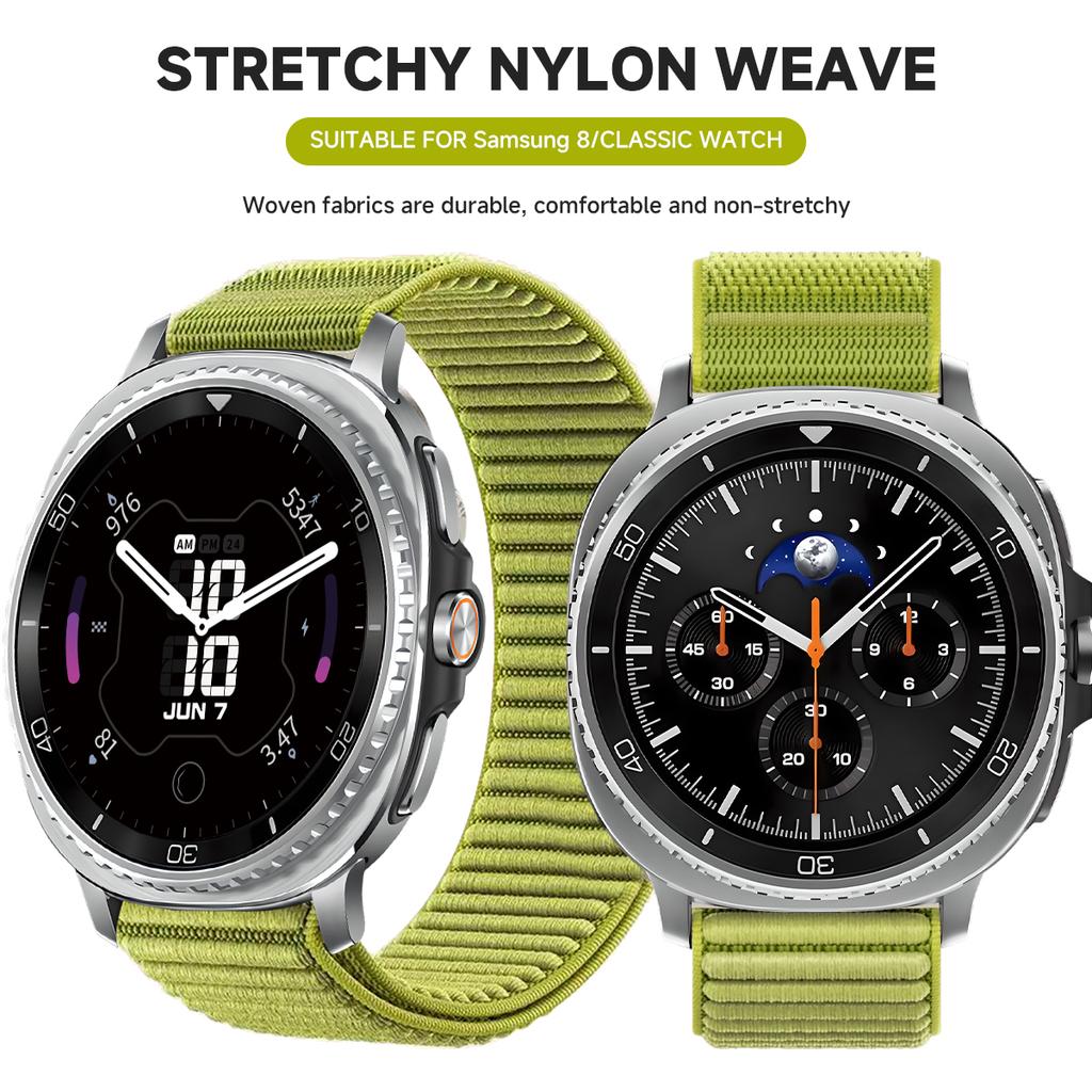 New Nylon Strap for Samsung Galaxy Watch 8 44mm 40mm Classic Replacment Bracelet Sport Watchband Correa for Watch 8 Classic Band