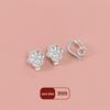 Sterling Silver 999 Chinese Style Flower End Clasps for DIY Jewelry Making