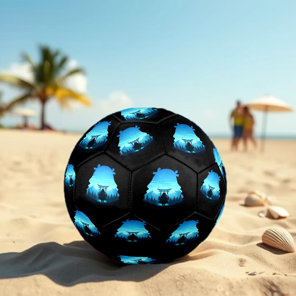 1pc Demon Slayer Kimetsu No Yaiba Football Soccer Ball Size 5 Indoor Soccer Ball Fashion Colorful  Backyard Game -Great For Sports Fans Gift HE5