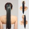 Synthetic Ponytail Highlight Wig Female Strap Straight Hair COS Straight Ponytail Lengthened Natural Wig