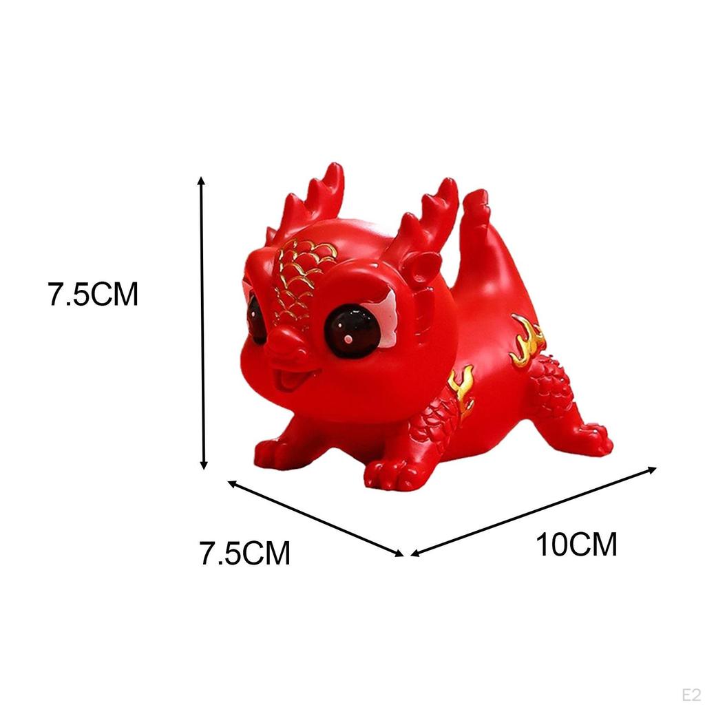 Chinesische Drachenfigur – exquisite Statue aus Kunstharz als Dekoration für Zuhause und den Büroschrank.